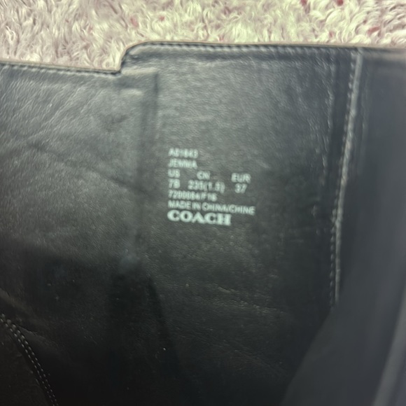 BNIB Coach Jemma Soft Calf Leather Black booties. - Picture 6 of 8